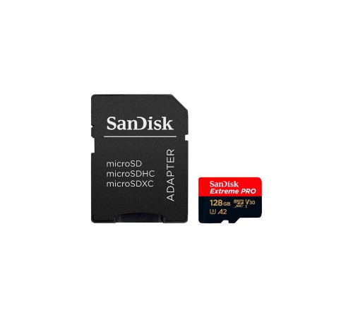 Карта памяти MicroSDXC 128GB SanDisk Class 10 UHS-I A2 C10 V30 U3 Extreme Pro