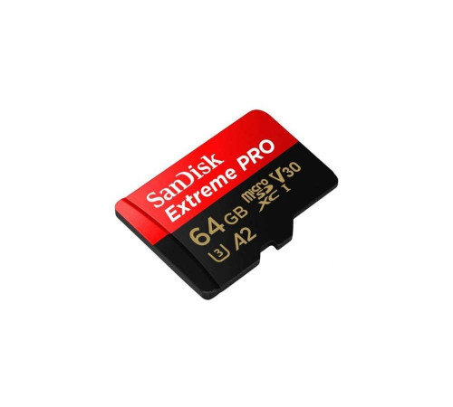 Карта памяти microSDXC 64GB SanDisk Class 10 UHS-I A2 C10 V30 U3 Extreme Pro (SD адаптер) 170MB/s